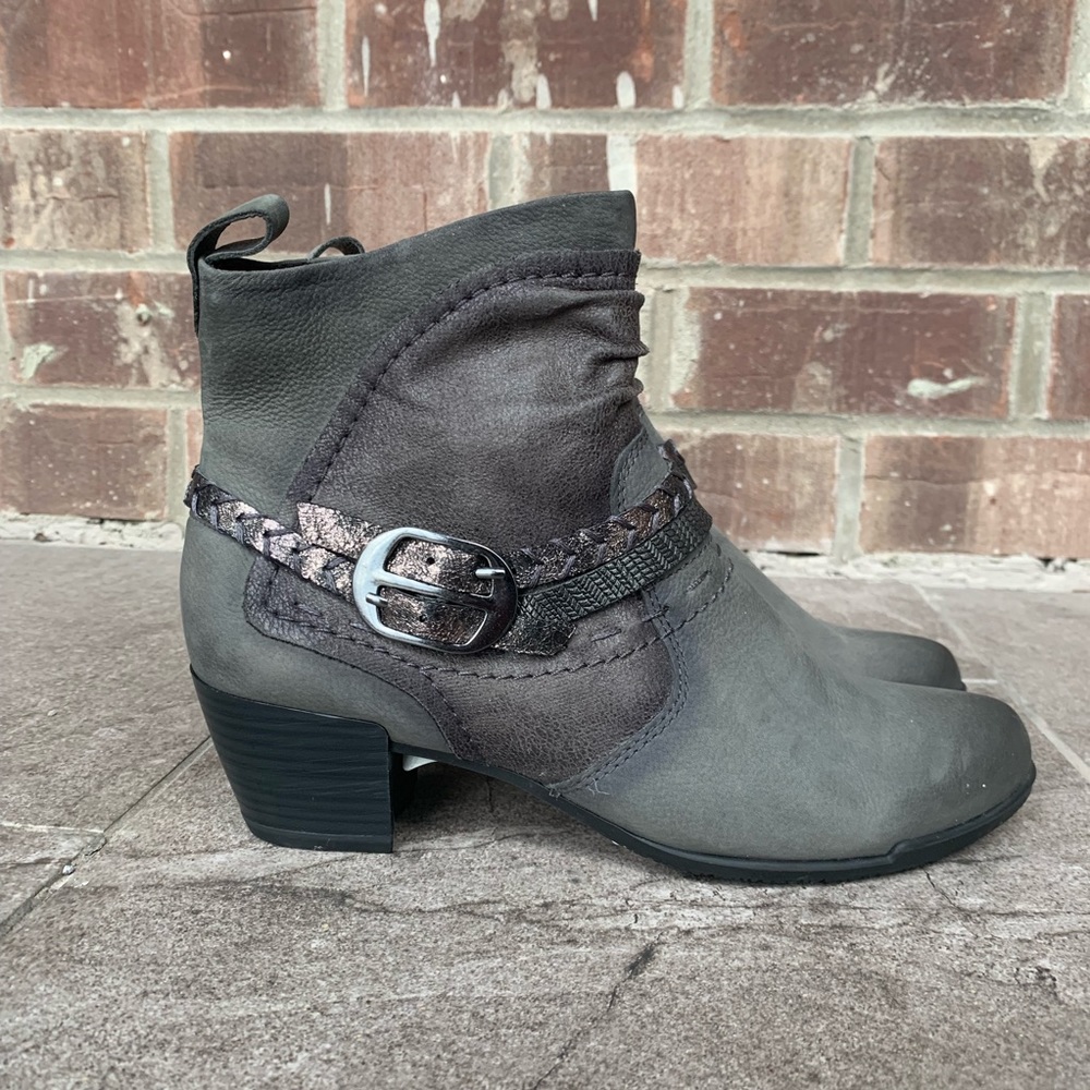 Genuine leather ankle booties size 7 NWT